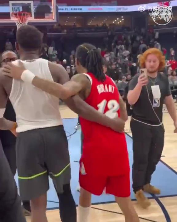 狼王&槍王惺惺相惜！華子賽后與莫蘭特相互致意！